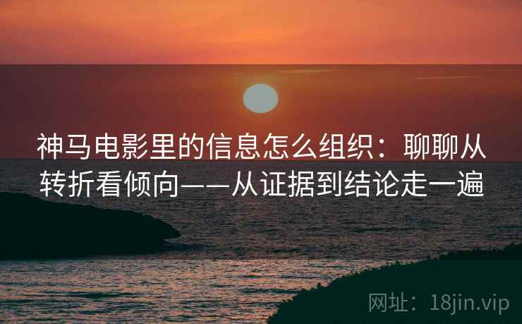 神马电影里的信息怎么组织：聊聊从转折看倾向——从证据到结论走一遍